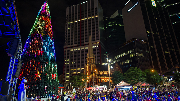 Christmas Tree King George Square Photo From Visit Brisbane Website